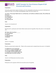 Only animal cells contain mitochondria true or false. Ncert Exemplar Class 8 Ncert Exemplar Science Solutions Chapter 8 Cell Structure And Functions