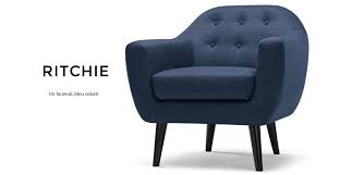 Ritchie Un Fauteuil Bleu Cobalt Made Com Armchair Blue Armchair Pink Armchair