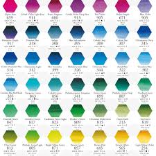 sennelier artists watercolour paint colour chart