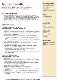 The budget can't support specialized managing director, finance and administration job description in this model, the organization has fairly simple programs and revenue sources. Financial Aid Officer Resume Samples Qwikresume
