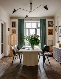 A Glam Pre War Flat In Poland Courtesy Of Colombe Design And Ebay Interior Dining Room Lighting Interior Design