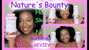 Nature S Bounty Hair Skin Nails Gummies 3 Month Review Resilientcurlz Youtube