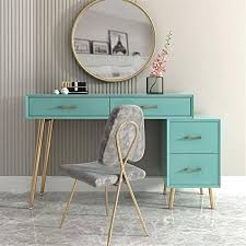 Paired with an attractive jewelry armoire, you'll have a functional and stylish bedroom. Hizljj Vanity Table Set Makeup Table With Round Mirror And Stool Small Dressing Tables With D Small Dressing Table Dressing Table With Drawers Vanity Table Set