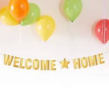 Birthday, anniversary, get well, thank you, bosses day, nurses day, secretary's day, welcome home, retirement, baby shower, wedding. Golden Welcome Home Banner Baby Decoration Welcome Home Daddy Welcome Boston Creative Company