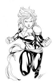 Captain Marvel By Daniele Torres Marvel Coloring Marvel Artwork Marvel Drawings