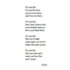 It S Not Fair I Miss You Short Poems Long Distance Relationship Poems Relationship Poems