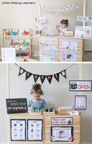 Diy Market Stand For Dramatic Play Little Lifelong Learners Dramatic Play Diy Dramatic Play Preschool Diy For Kids
