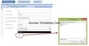 Basic ms access business templates contain everything from employee information and schedule to client information and orders. Employee Training Plan Template For Microsoft Access Access Database And Templates