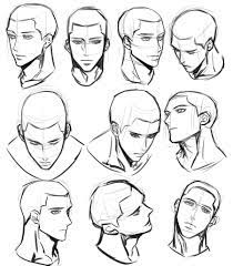 Learn how to draw anime face pictures using these outlines or print just for coloring. Male Anime Face Drawing Reference And Sketches For Artists
