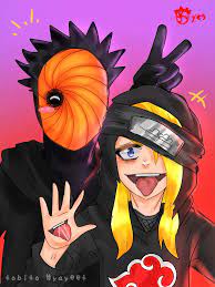 Confuse the cannibal with cheesy lines. Tobi Deidara Modern Hoodies Fanart Naruto Amino