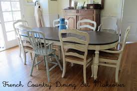 French Country Glazed Creamy Painted Dining Set Mini Tutorial French Country Dining Room French Country Dining Set French Country Dining Room Furniture