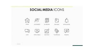 Aesthetic icons for google slides. Social Media Icons Free Template