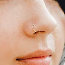 Amazon Com 22g 7mm 14k Solid Gold Snug Fitting Nose Ring Hoop 22 Gauge Piercing Jewelry Handmade Products