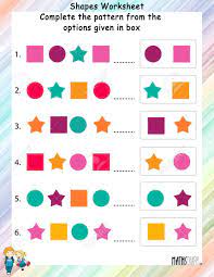 patterns ukg math worksheets