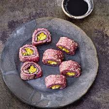 Kurbis Uramaki Rezept Kurbis Sushi Matte Sushi Selber Machen