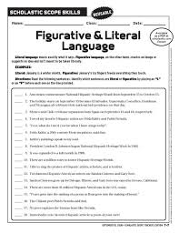 So i did a little research on the internet to … Literal And Figurative Language Worksheets Grade 7 Novocom Top