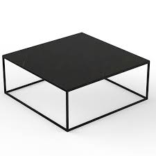 Table basse noire 2 tiroirs cannage 1 niche. Table Basse Carree Contemporaine Pixel 100x100xh25cm Vondom Dekton Kelya Noir Et Pieds Noirs Cerise Sur La Deco