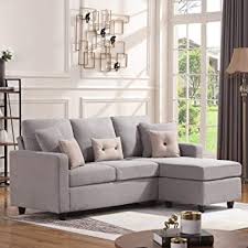 Find new small sectional sofa for your home at joss & main. Amazon Com Honbay Convertible Sectional Sofa Couch L Shaped Couch With Modern Linen Fabric For Small Space Light Grey Furniture Decor