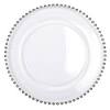 We are an established manufacturer, supplier and exporter of gold beaded clear glass charger plates. 1