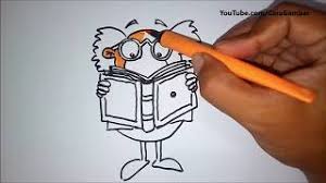 Menggambar orang sedang membaca buku. Gambar Mudah Profesor Membaca Buku Youtube