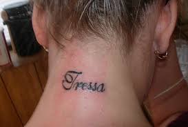 This is a beautiful silhouette tattoo idea for the forearm. 28 Back Neck Name Tattoos