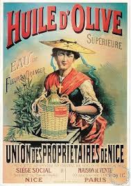 Anonymous Huile D Olive Eau De Fleur D Oranger Union Des Proprietaires De Nice 1900 Affiches Anciennes Publicites Retros Affiche De Voyage Vintage