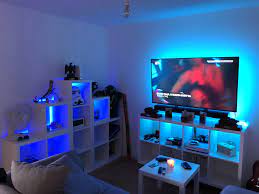Ikea Kallax Units With Led Lighting Led Lighting Bedroom Boy Bedroom Design Tv Unit Design Modern Living Luxury