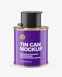 Download Glossy Tin Can Mockup Yellow Author PSD Mockup Templates