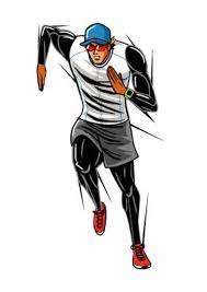 トレーニングウェアを着て走るアスリートの男性のイラスト イラスト キャンペーンポスター ポートフォリオ