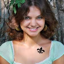 Black Fleur De Lis Temporary Tattoos (10-Pack)