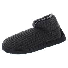 details about muk luks mens gray indoor outdoor bootie slippers shoes l 12 13 bhfo 5574