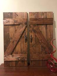 Shutter Wall Decor Z Bar Farmhouse Barn Door Wooden Window Shutters Set Of 2 Shutters Shutter Wall Decor Wooden Window Shutters Rustic Shutters
