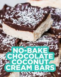 Chocolate Coconut Cream Bars Recipe By Tasty Recipe Desserts Food Baking Sweets