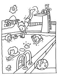 Tuffi In Piscina Bambino Che Si Tuffa Disegni Da Colorare Disegni Da Colorare Estate Colori Estivi