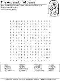 You will find 21 puzzles in all, one for each chapter in the book of john. Ascension Word Search Sermons4kids