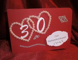 Karte Perlenhochzeit Hochzeit Karten Geschenke