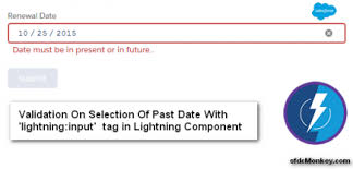 Validation On Selection Of Past Date With Lightning Input Tag In Lightning