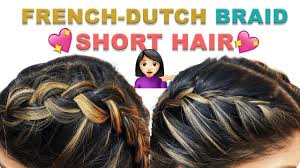 You can use it to hide the bangs or pull the hair away from your face. How To Double Dutch French Braid For Short Hair Hairstyle Tutorial Youtube