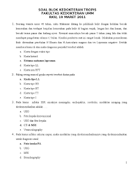 Aug 17, 2021 · latihan soal seleksi kedokteran 2018. Soal Blok Kedokteran Tropis Fakultas Kedokteran Umm Rku 19 Maret 2011