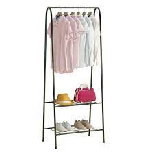 Portable clothing garment rack heavy duty rolling clothes rack collapsible clothing rack. Amazon Com Karezonine Clothing Rack Heavy Duty Clothes Rack Portable Garment Rack With 2 Tier Shelves Double Rod Metal Coat Rack Freestanding With Bottom Shelves For Shoes Rack Organizer Black Home Kitchen