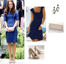I love brown shoes with a navy office look myself! Kate Middleton Style Looks For Less Dress Shoes Purse Jewelry