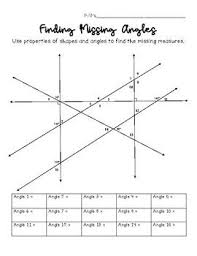 Finding Missing Angle Measures Challenge Angles Worksheet Teaching Geometry Angles
