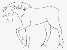How To Draw Simple Horse Cartoon Horse Drawing Easy Hd Png Download Kindpng