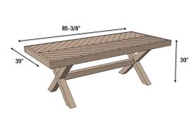 Outdoor Table With X Leg And Herringbone Top Free Plans Diy Outdoor Table Diy Outdoor Furniture Outdoor Wood Table