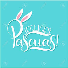 From old galician and old portuguese pascua (13th century, cantigas de santa maria). Feliz Pascua Bunte Schrift Frohe Ostern Schriftzug In Spanisch Handgeschriebene Osterphrasen Die Grusse Der Jahreszeit Lizenzfrei Nutzbare Vektorgrafiken Clip Arts Illustrationen Image 97074630