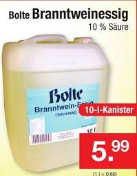 Branntweinessig ist wegen seiner neutralität beliebt. Bolte Branntweinessig Angebot Bei Zimmermann