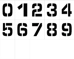 Amazon Com Nmc Pmn8 0 9 Stencil Number Set 9 Width X 12 Height Pack Of 12 Industrial Scientific