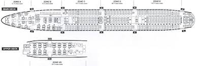 Thai Airways Airlines Boeing 747 400 Aircraft Seating Chart