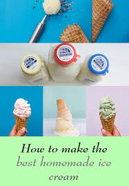 Making ice cream at home requires no special equipment, gives you free rein in combining flavours and impresses the socks off dinner guests. The Best Way To Make The Perfect Selfmade Ice Cream Cream Perfect Selfmade Homemade Ice Cream Recipes Ice Cream Recipes