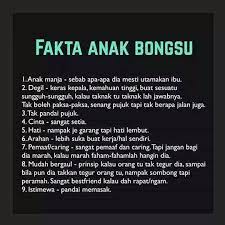 Anakmu berada dalam rahumku, bisikku dan aku tersenyum sembari mengedipkan mata. Perangai Anak Bongsu Lelaki